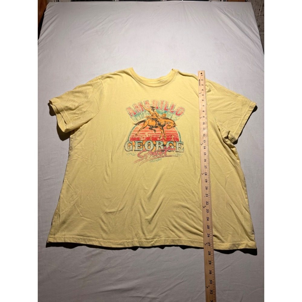 Wrangler George Strait Amarillo Graphic T-Shirt Yellow Mens XL Western Country